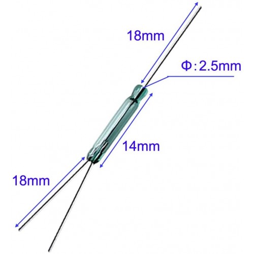 AMPOLLA REED 2,5X14MM CONTATTO NO/NC